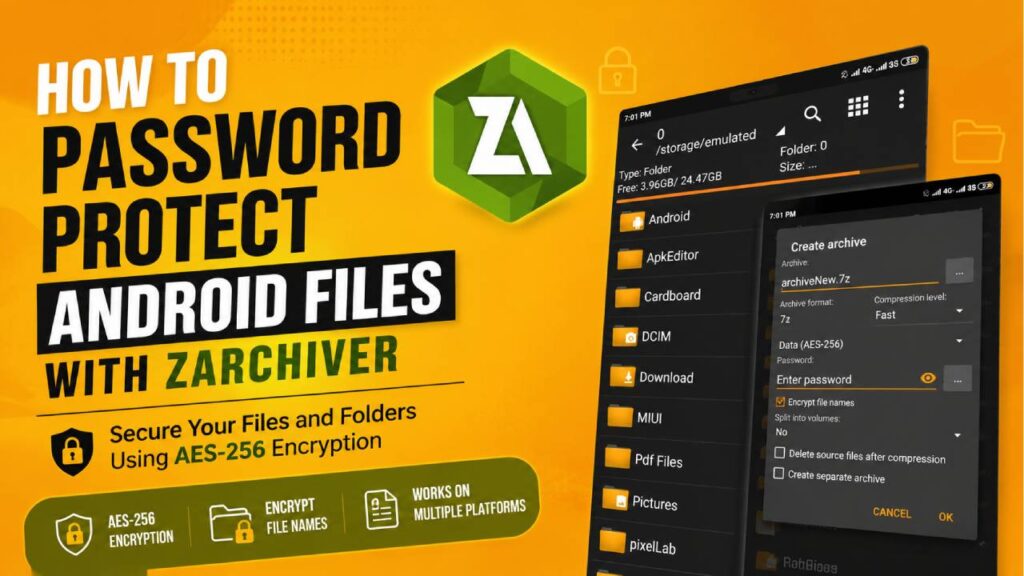 How to Password Protect Android Files Using ZArchiver APK